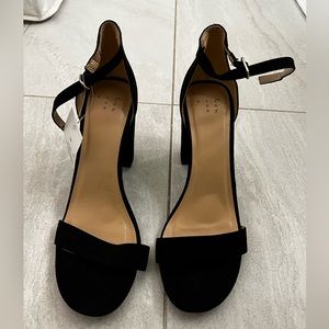 Black Strap Heels Size 10. New with Tags. Never worn.